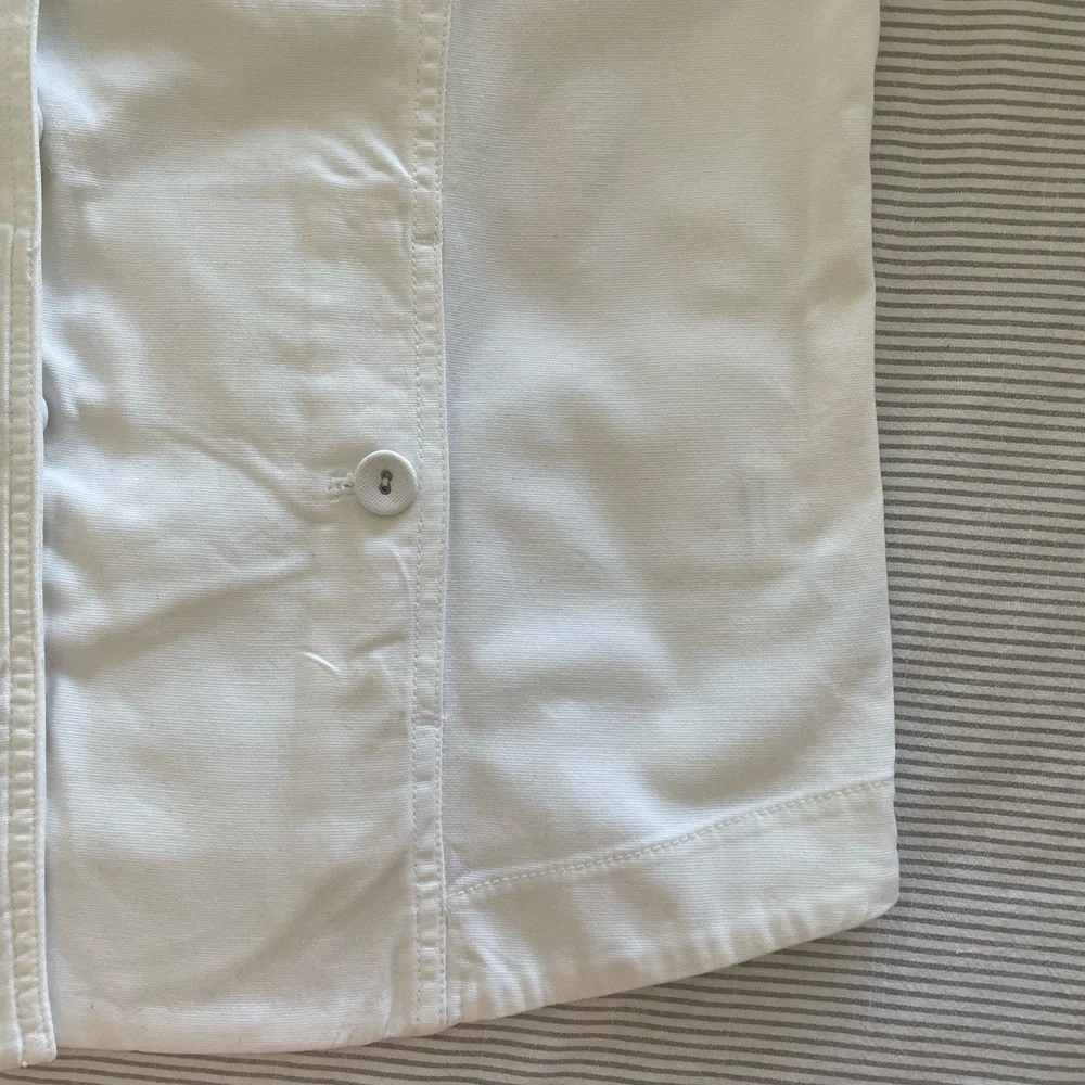 Eileen Fisher White Organic Cotton Canvas Jacket Blazer S EUC - Picture 6 of 16